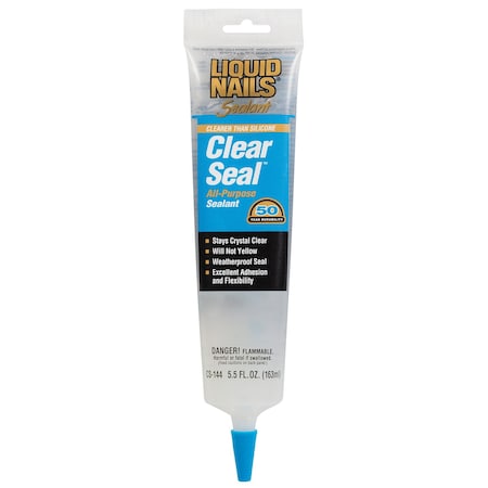 Liquid Nails Liquid Nails Low Strength Rubber Clear Sealant 5.5 oz CS144 5.5-OZ